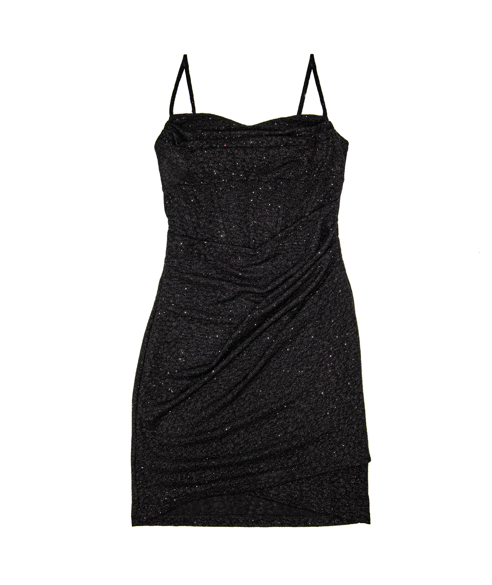 8apart Women Nichole Glitter Stretch Mini Dress Black