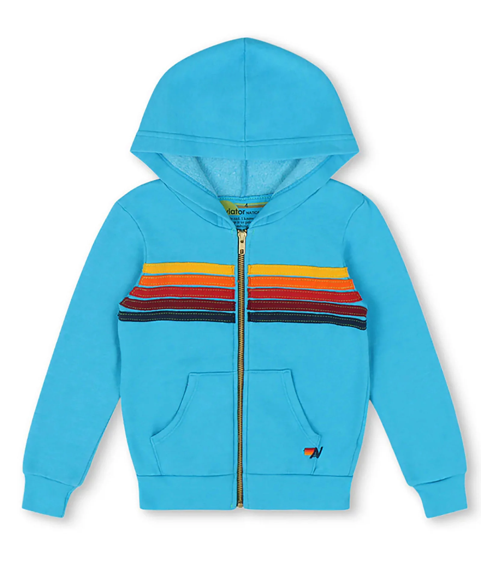 Aviator Nation Kids 5 Stripe Zip Hoodie - Image 2