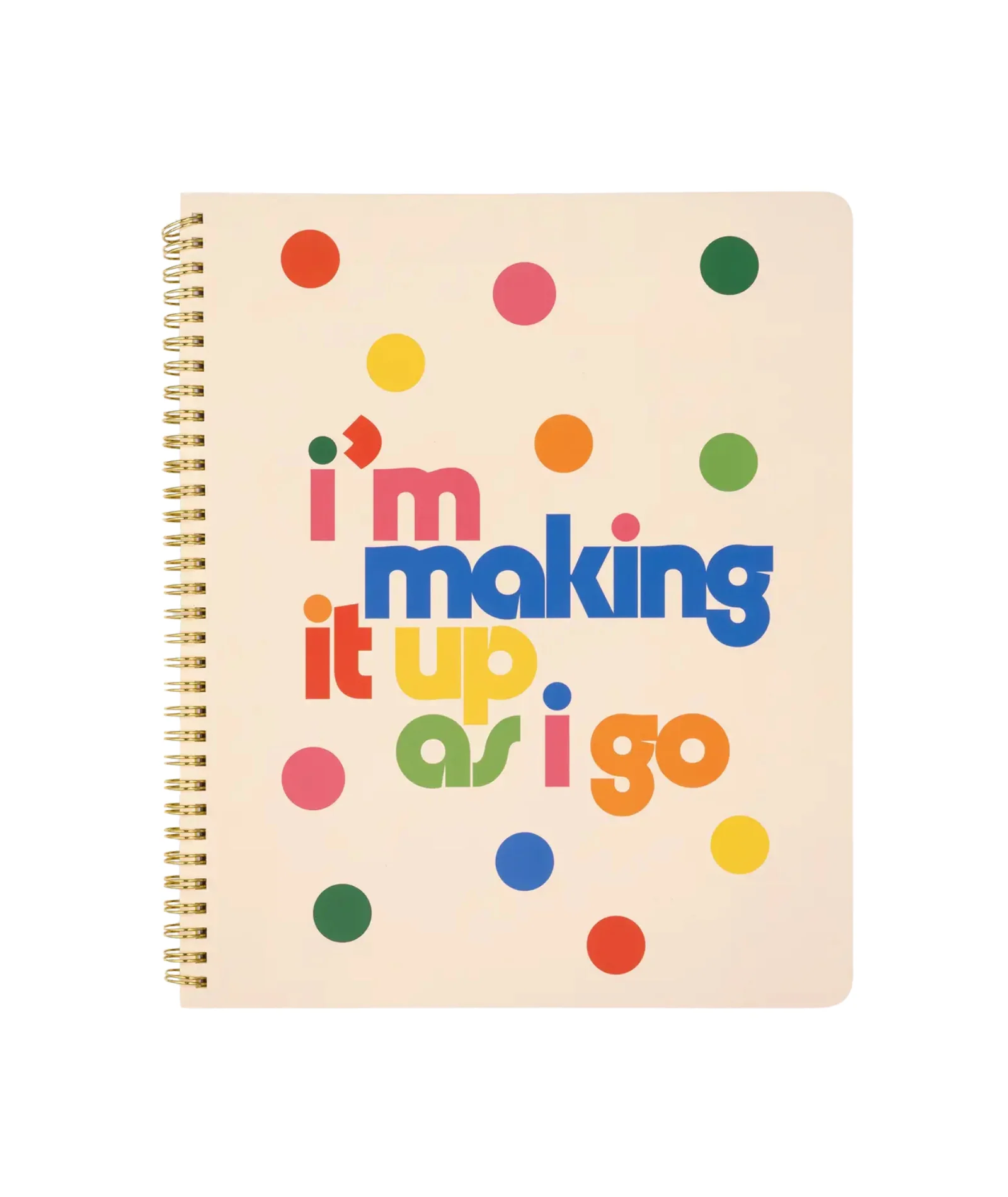 Ban.do Rough Draft Large Notebook I'm Making it Up As I Go