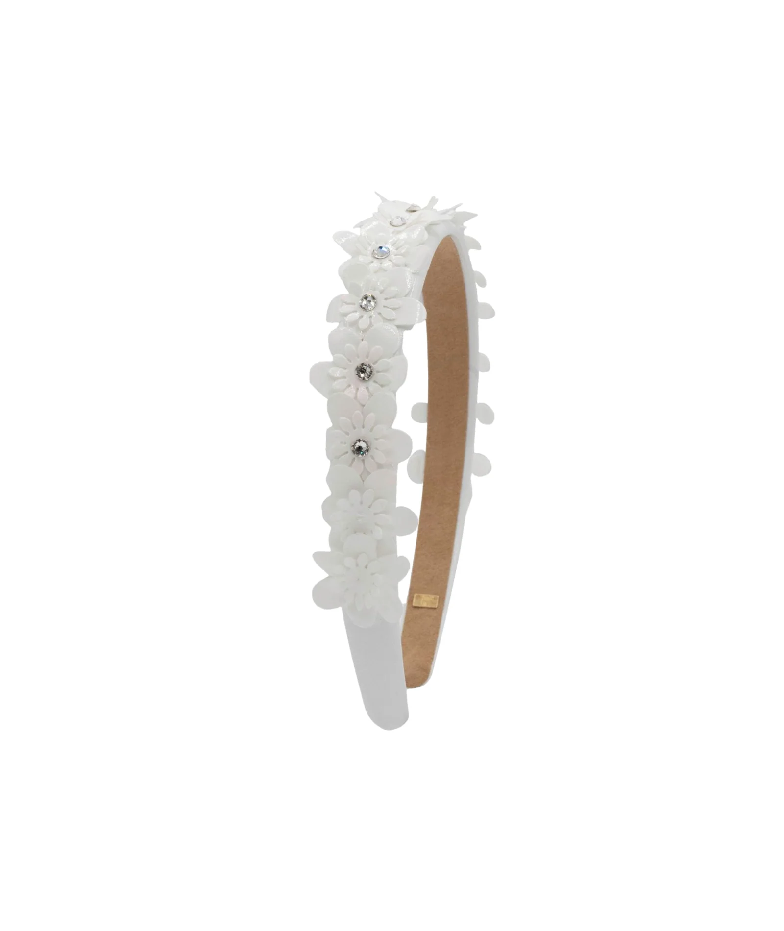 Bari Lynn Thin Headband Crystal Multi Flowers