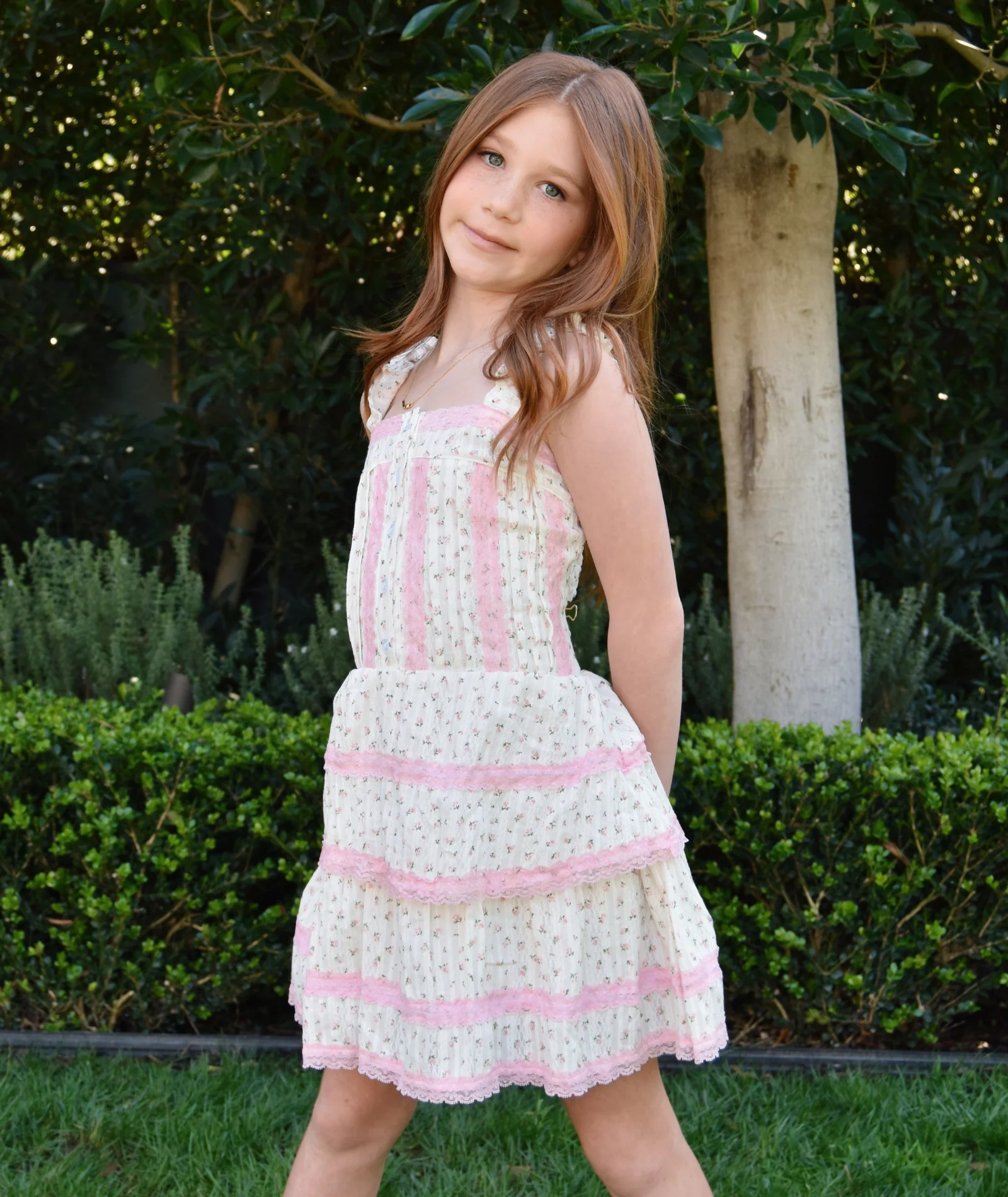 FBZ Girls Fiona Floral Lace Dress - Image 2