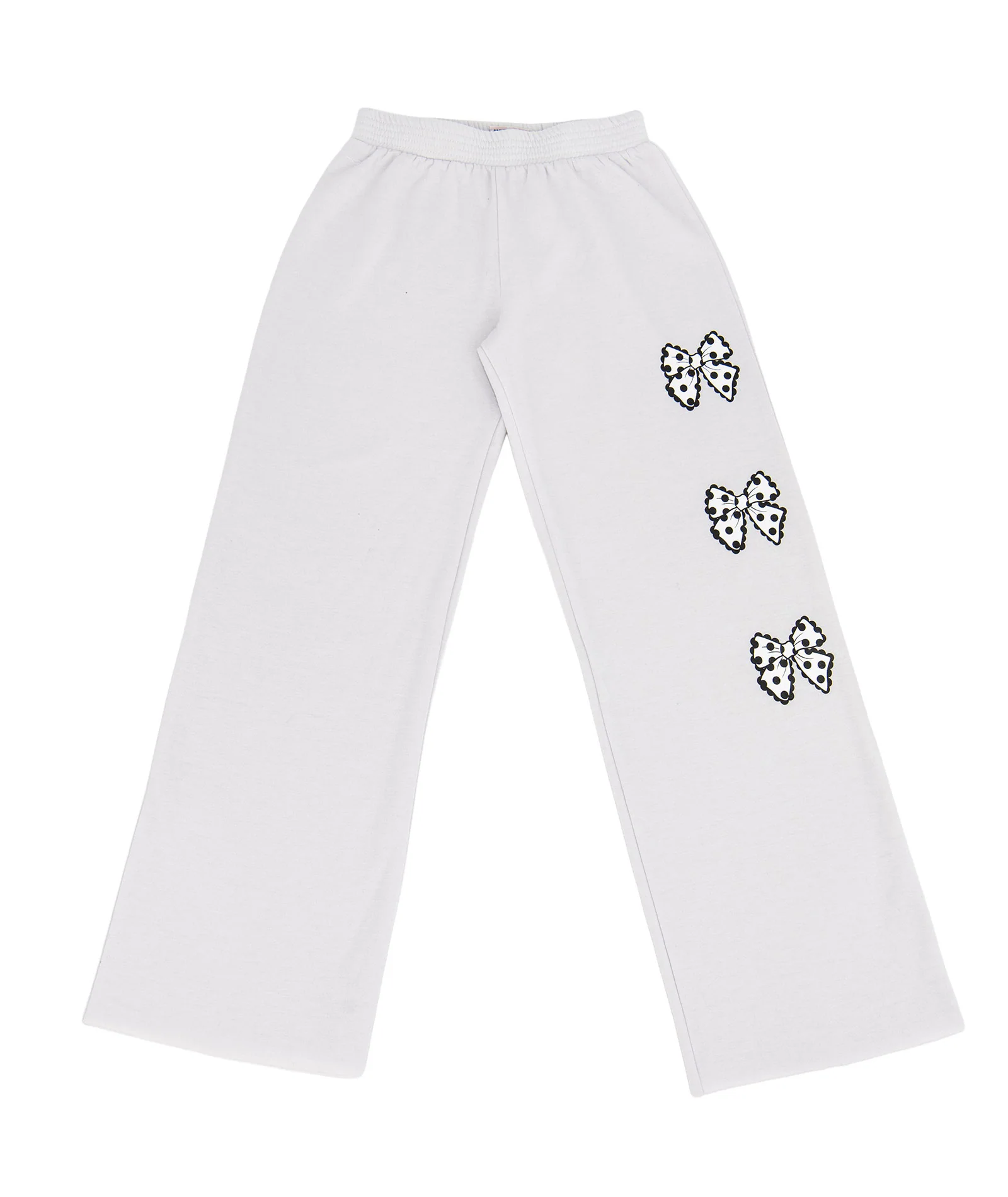Firehouse Girls Polka Dot Bow Trio Wide Leg Sweatpants