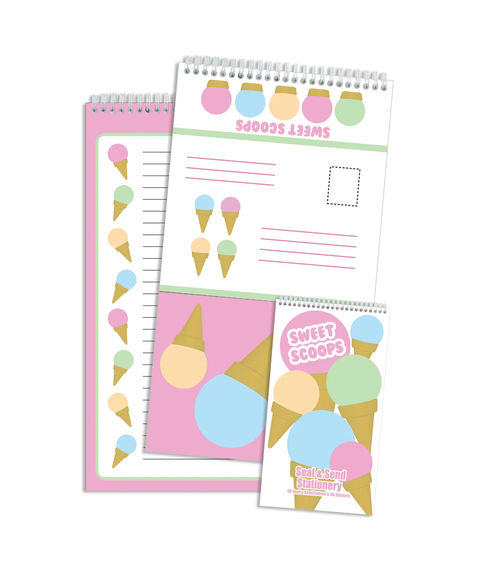 iScream Sweet Scoop Seal and Send Stationery