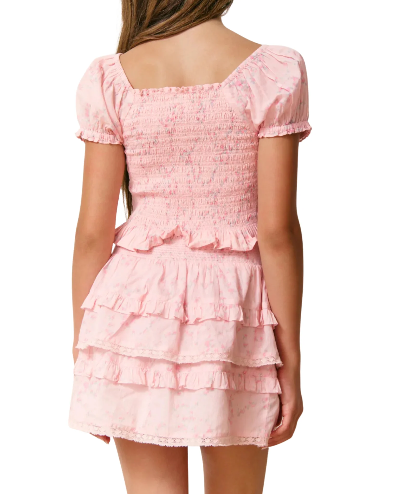 Love Shack Fancy Girls Fabielle Top Apple Blossom - Image 4