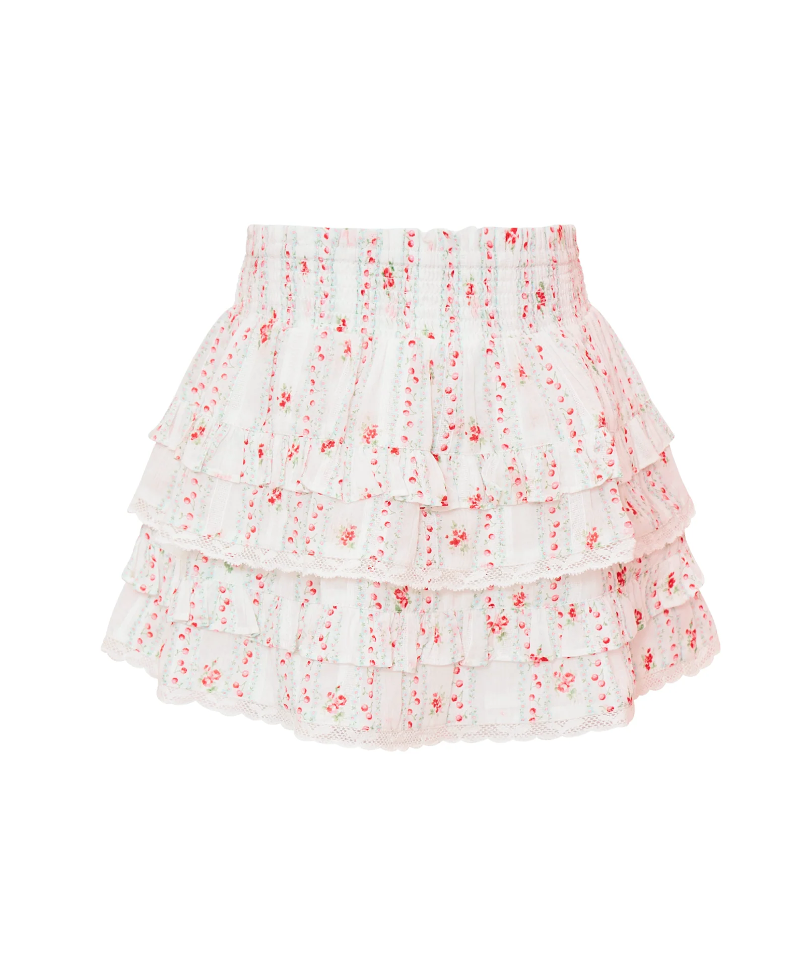 Love Shack Fancy Tween Billie Skirt Poppy Red