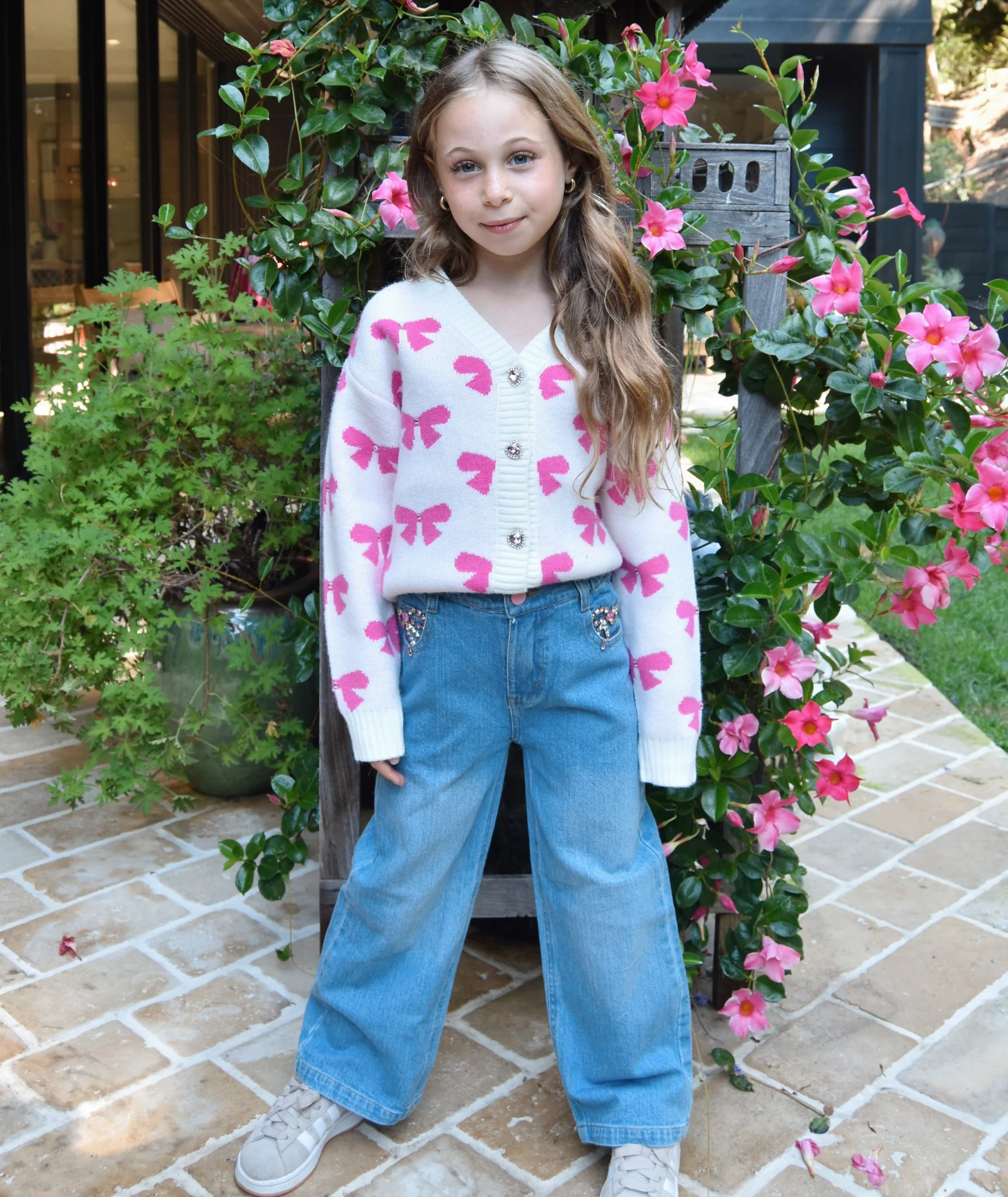 Mini Dreamers Girls Hailey Bow Jeans - Image 3