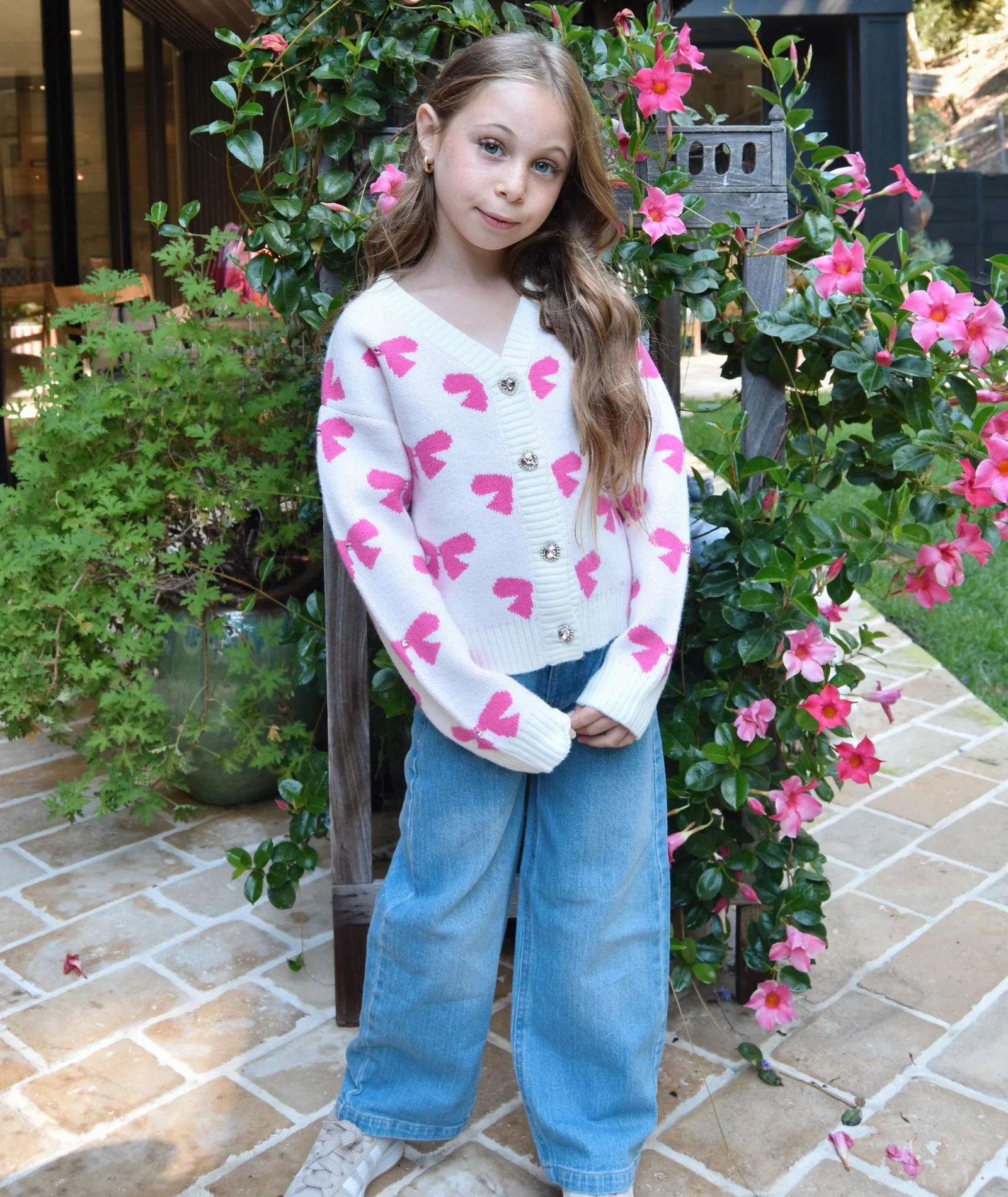 Mini Dreamers Girls Hailey Bow Jeans - Image 4