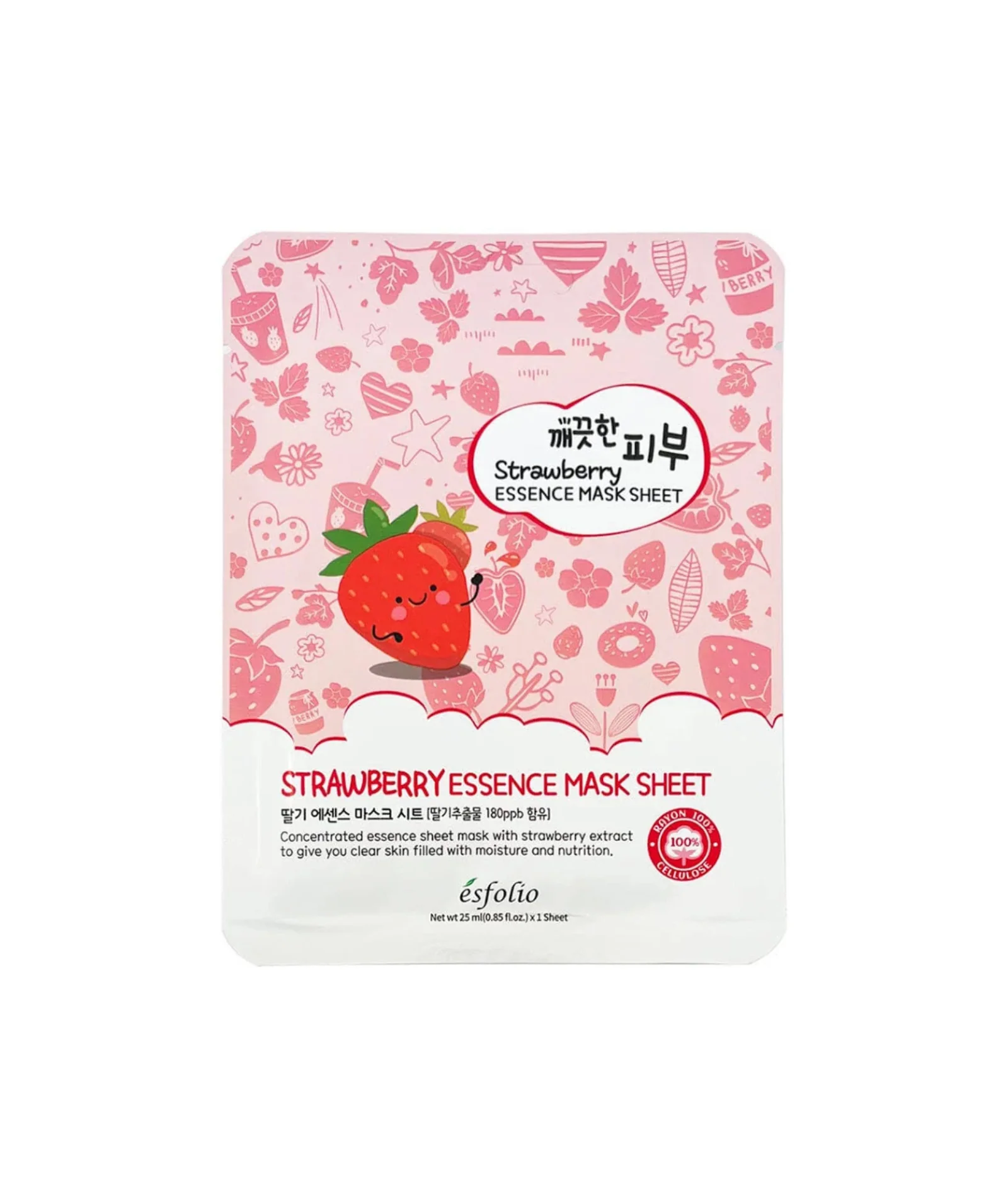Rose Essence Sheet Face Mask Strawberry