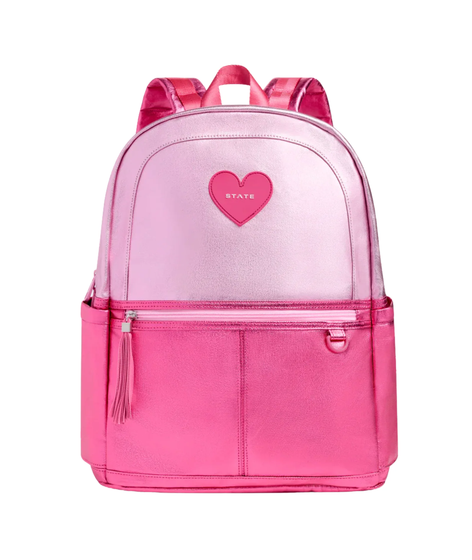 State Bags Kane Kids Double Pocket Backpack Pink/Hot Pink Colorblock
