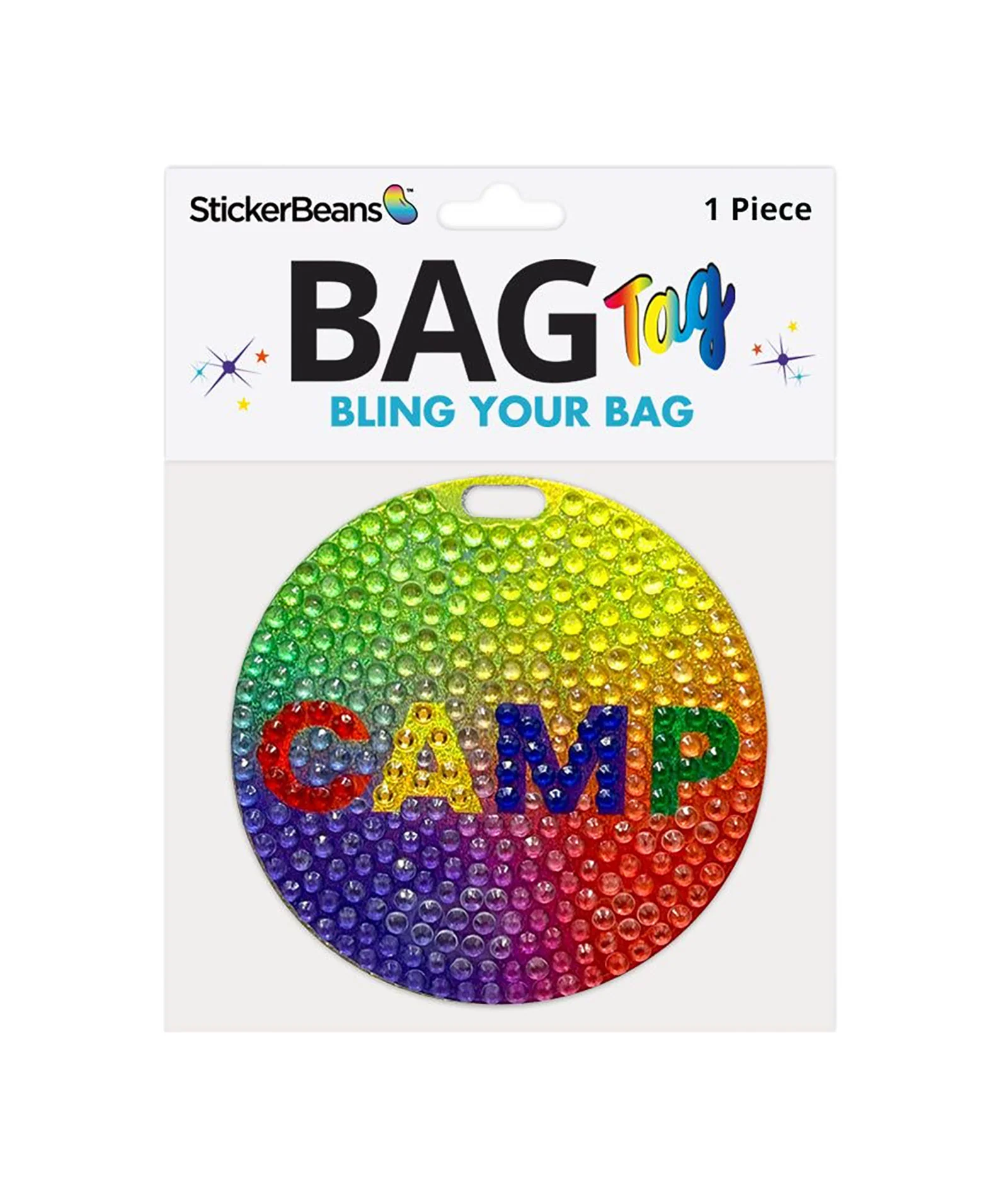 Sticker Beans Camp Bag Tag