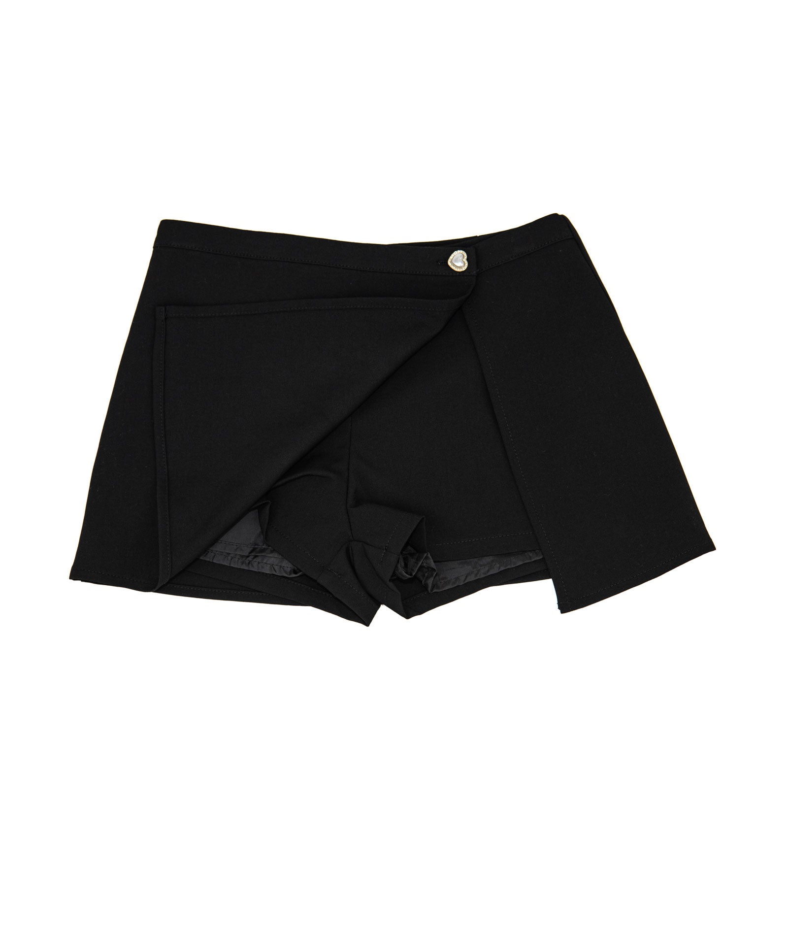 Theme Girls Dani Black Silver Heart Skort - Image 6
